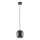 Redo 01-3477 - Ljuskrona med textilsladd BOOM 1xGU10/10W/230V diameter 12 cm svart