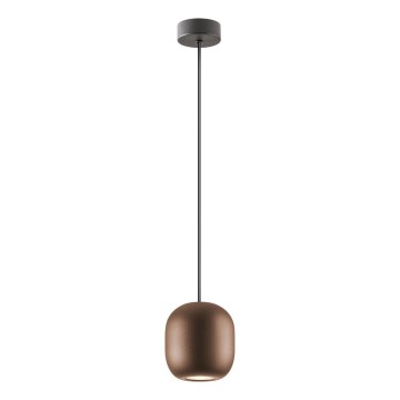 Redo 01-3479 - Ljuskrona med textilsladd BOOM 1xGU10/10W/230V diameter 12 cm brun