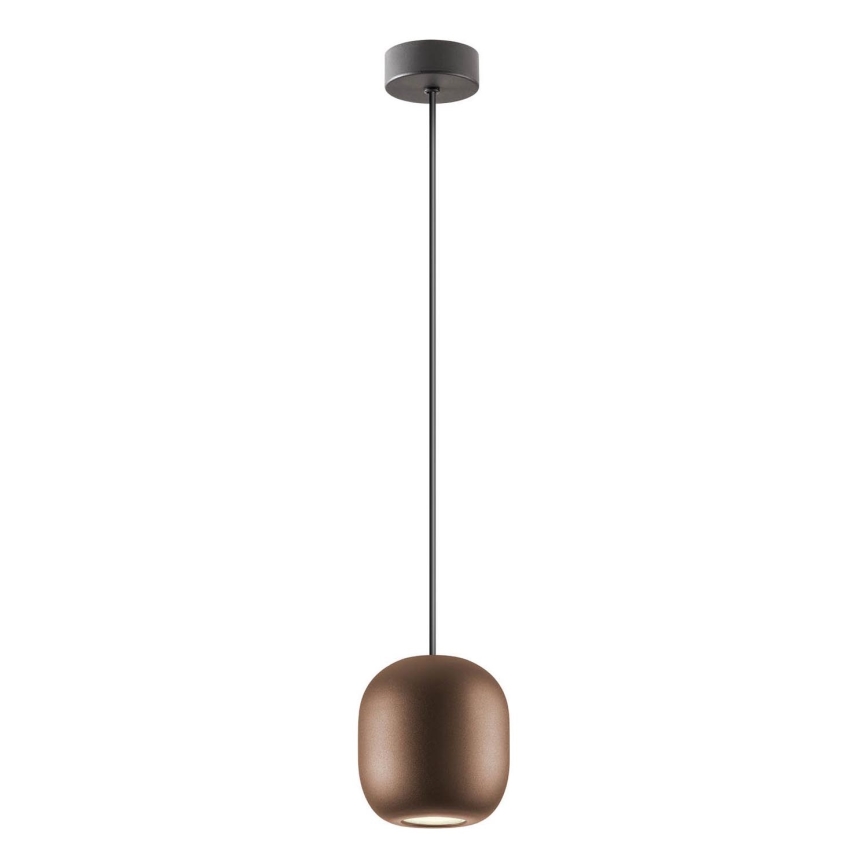 Redo 01-3479 - Ljuskrona med textilsladd BOOM 1xGU10/10W/230V diameter 12 cm brun