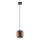 Redo 01-3479 - Ljuskrona med textilsladd BOOM 1xGU10/10W/230V diameter 12 cm brun