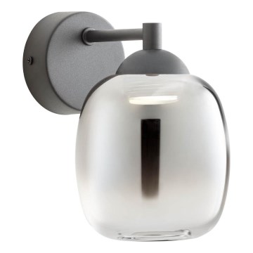 Redo 01-3483 - LED vägglampa KHADI LED/6W/230V CRI 90 svart/rökfärgad