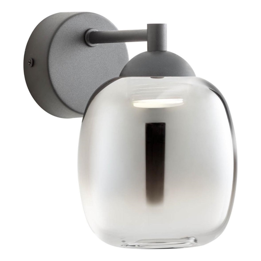 Redo 01-3483 - LED vägglampa KHADI LED/6W/230V CRI 90 svart/rökfärgad