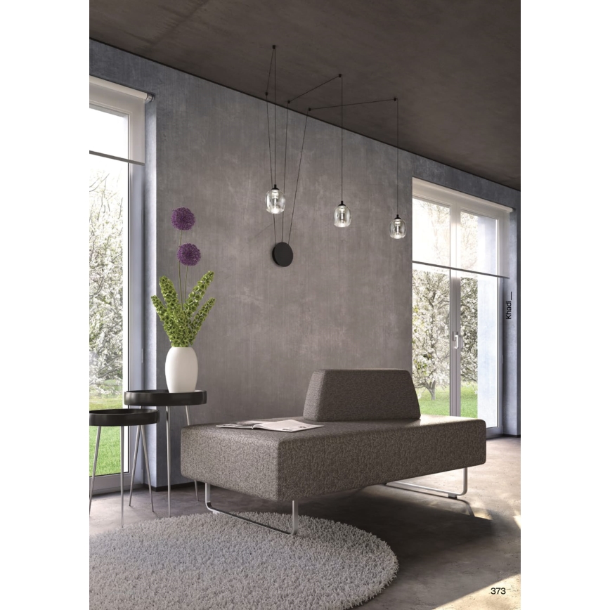 Redo 01-3485 - Dimbar LED-vägglampa KHADI 3xLED/5,5W/230V CRI 90 Ø 12 cm svart/rökfärgad