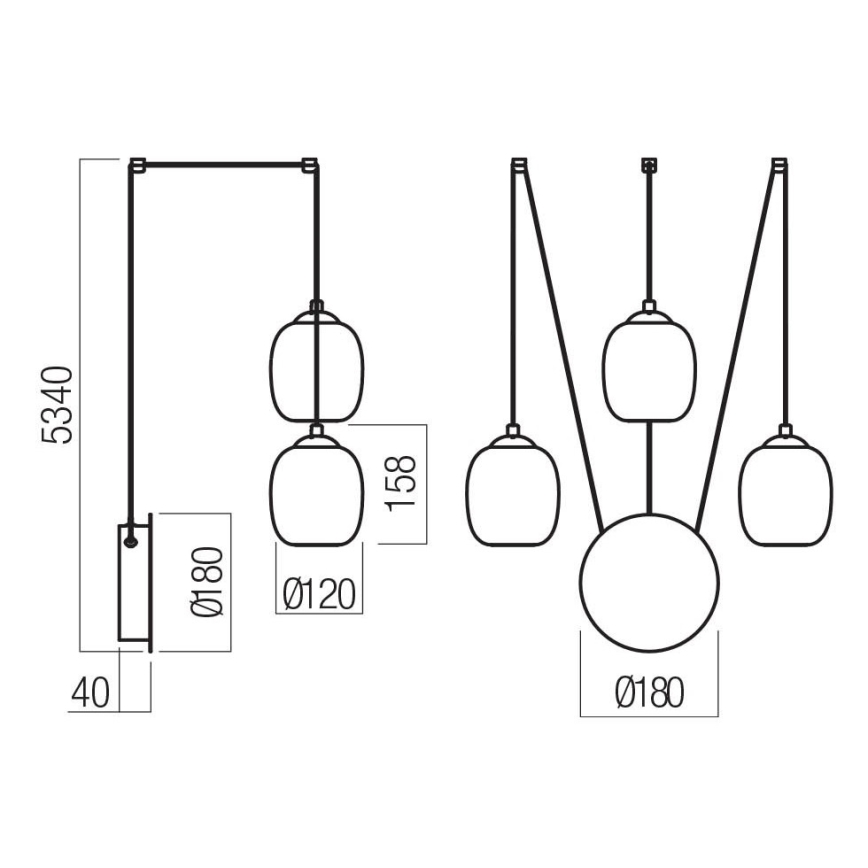 Redo 01-3485 - Dimbar LED-vägglampa KHADI 3xLED/5,5W/230V CRI 90 Ø 12 cm svart/rökfärgad