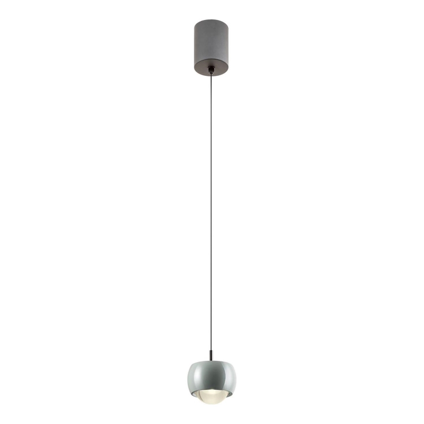 Redo 01-3549 - LED ljuskrona med textilsladd AVES LED/12W/230V diameter 9,6 cm CRI 90 grå