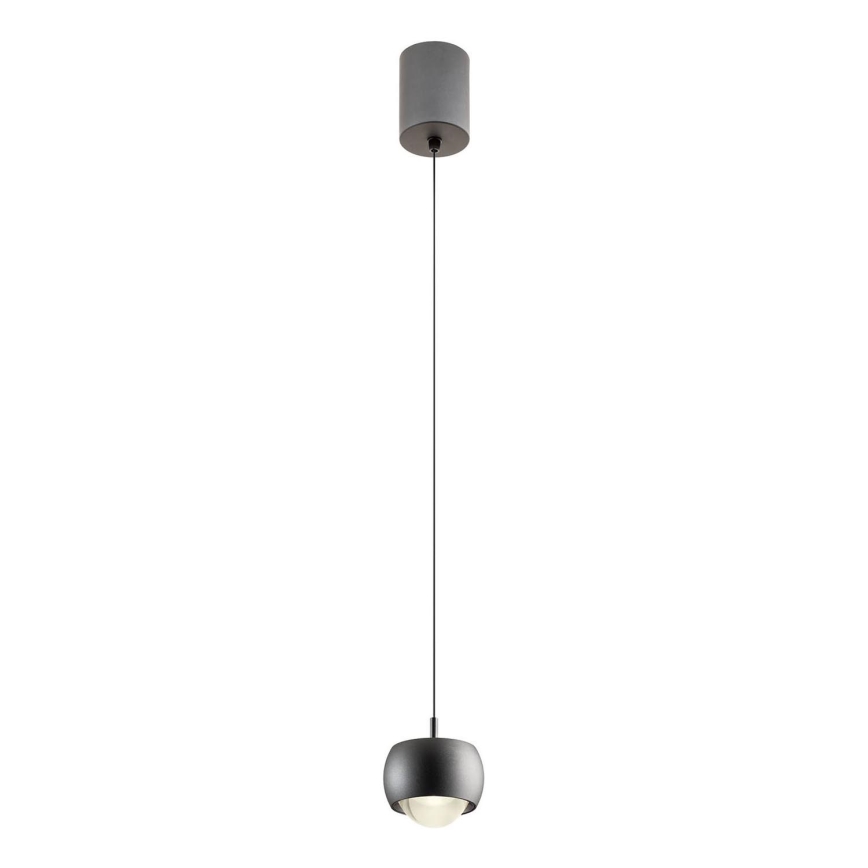 Redo 01-3550 - LED ljuskrona med textilsladd AVES LED/12W/230V diameter 9,6 cm CRI 90 svart