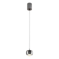 Redo 01-3551 - LED ljuskrona med textilsladd AVES LED/12W/230V diameter 9,6 cm CRI 90 antracit