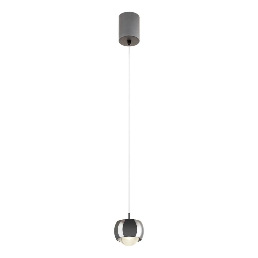 Redo 01-3551 - LED ljuskrona med textilsladd AVES LED/12W/230V diameter 9,6 cm CRI 90 antracit