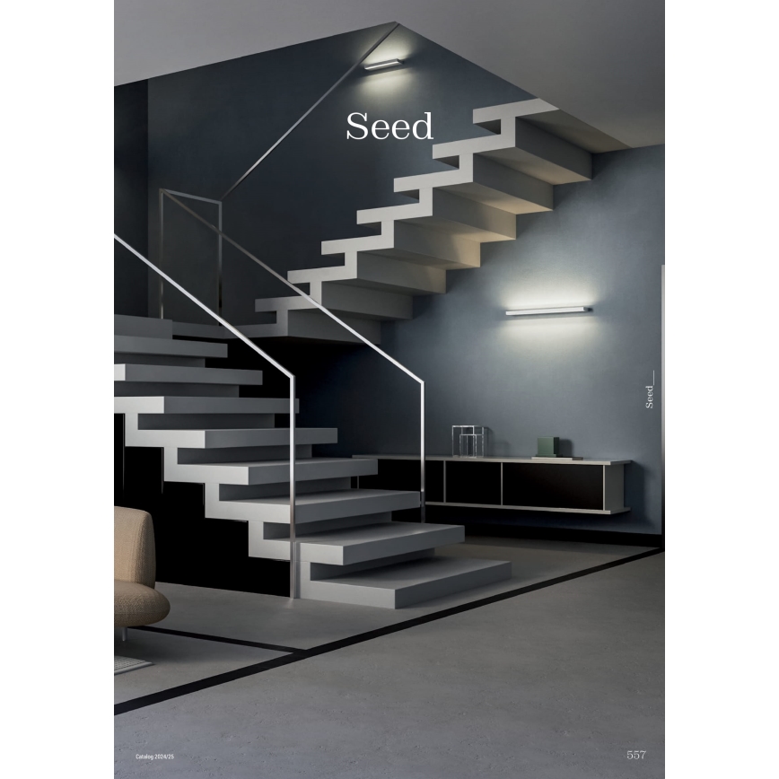 Redo 01-3553 - LED väggbelysning SEED LED/15W/230V svart