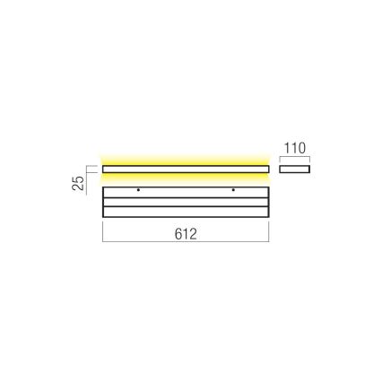 Redo 01-3554 - LED väggbelysning SEED LED/30W/230V vit