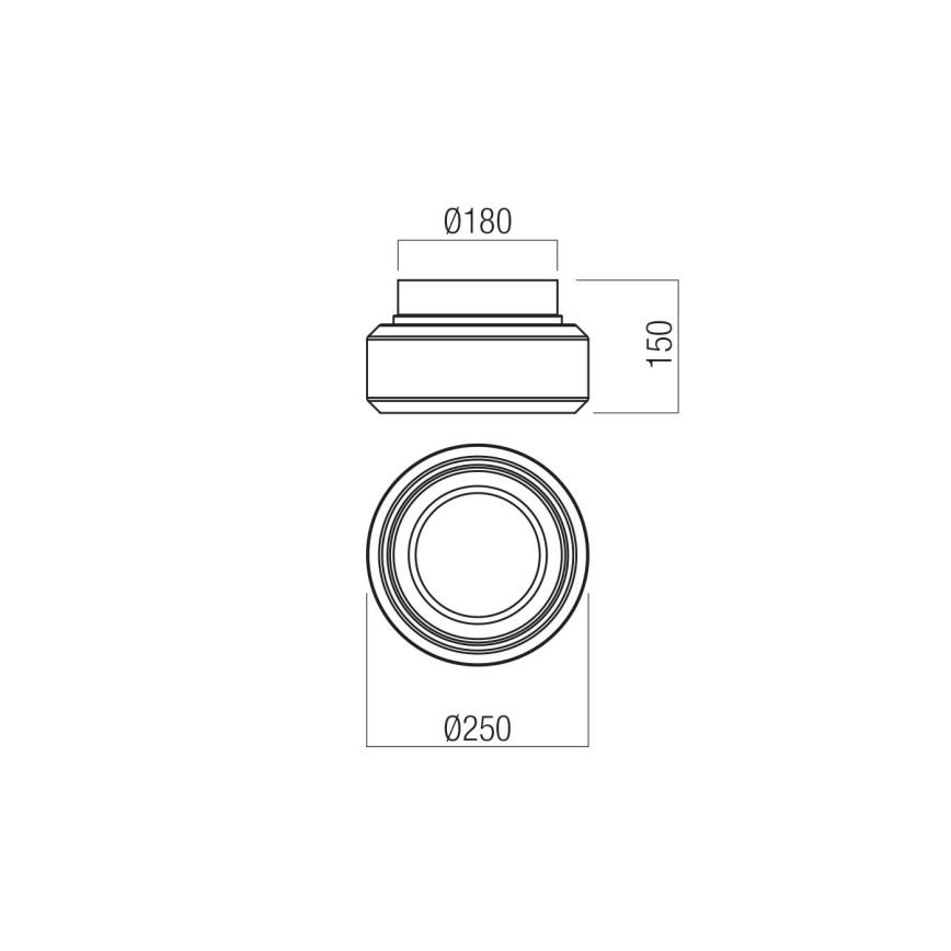 Redo 01-3588 - LED taklampa SOLERA LED/18W/230V diameter 25 cm CRI 93 3000/4000K grå
