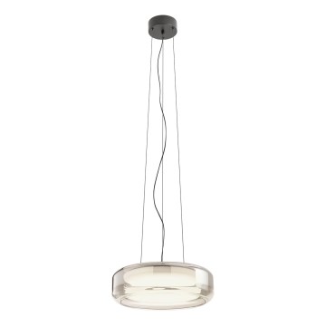Redo 01-3592 - LED ljuskrona med textilsladd SOLERA LED/36W/230V diameter 45 cm CRI 93 3000/4000K grå