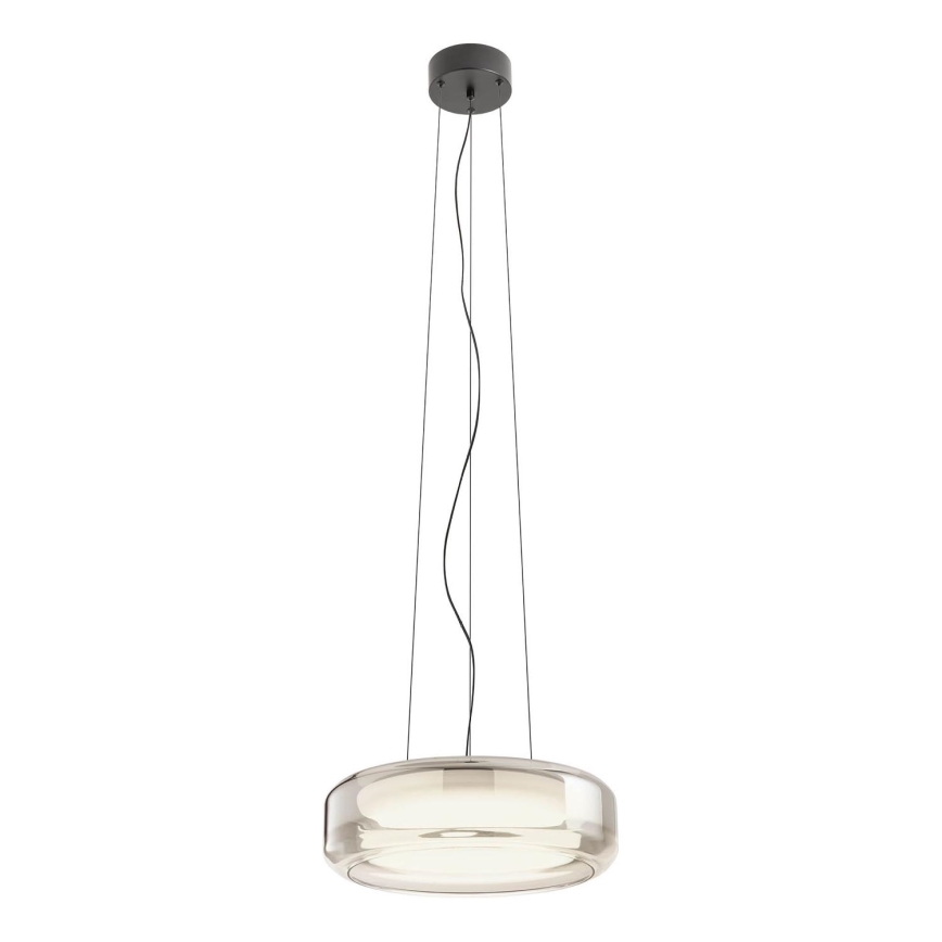 Redo 01-3592 - LED ljuskrona med textilsladd SOLERA LED/36W/230V diameter 45 cm CRI 93 3000/4000K grå