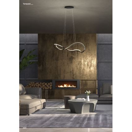 Redo 01-3599 - LED dimbar takpendel på kabel TEMPEST LED/58W/230V svart