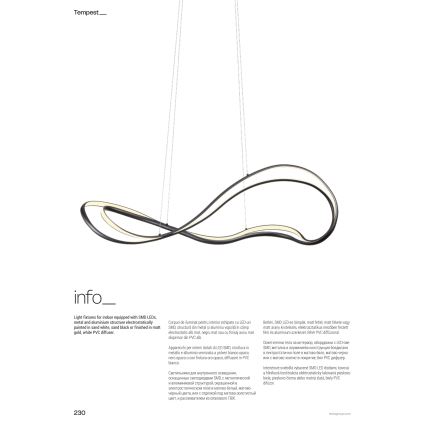 Redo 01-3599 - LED dimbar takpendel på kabel TEMPEST LED/58W/230V svart