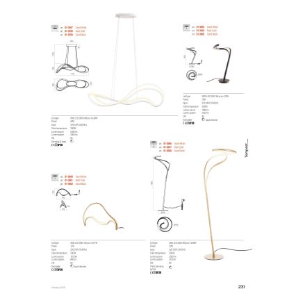Redo 01-3599 - LED dimbar takpendel på kabel TEMPEST LED/58W/230V svart