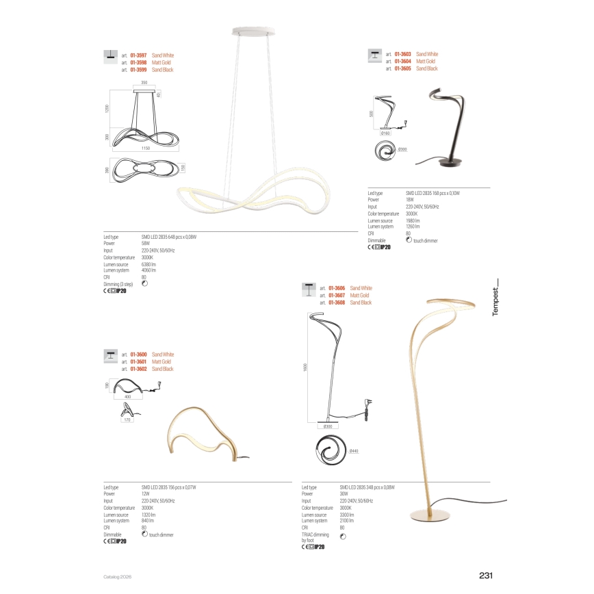 Redo 01-3599 - LED dimbar takpendel på kabel TEMPEST LED/58W/230V svart