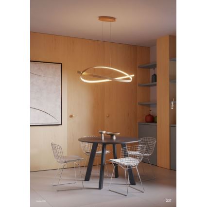 Redo 01-3616 - Dimbar LED-pendellampa på kabel IMPULS LED/38W/230V guld