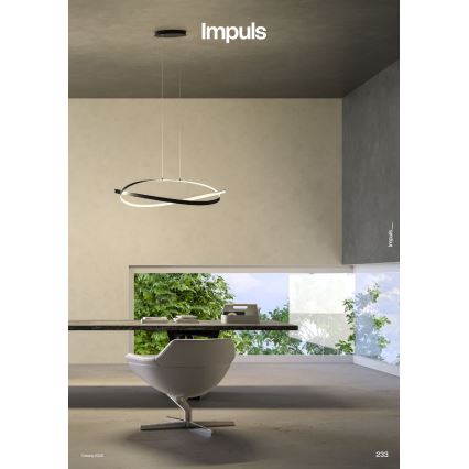 Redo 01-3617 - Dimbar LED-pendellampa på kabel IMPULS LED/38W/230V svart