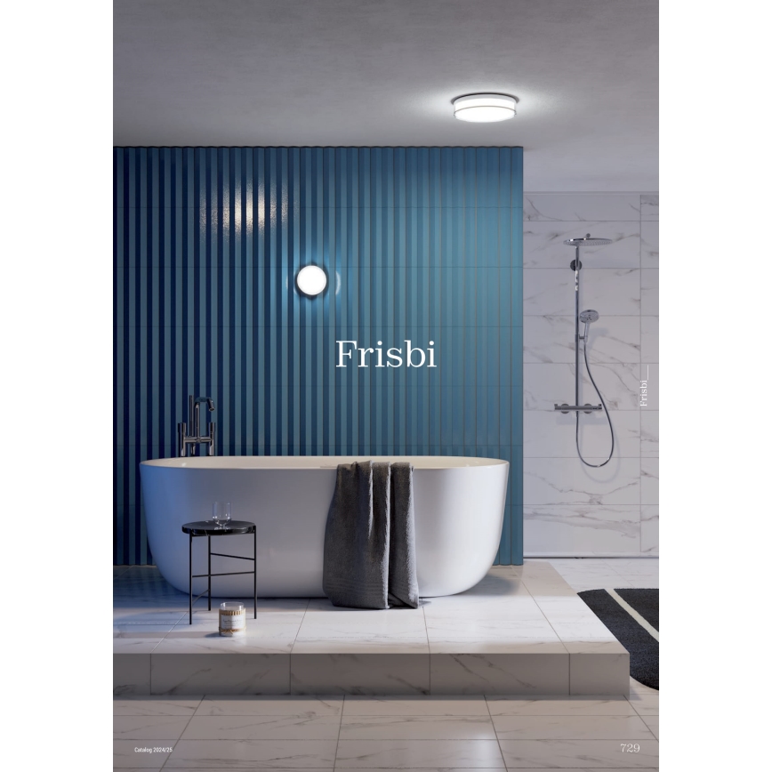 Redo 01-3729 - LED taklampa för badrum FRISBI LED/8W/230V diameter 15 cm CRI 90 IP44 vit