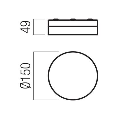 Redo 01-3729 - LED taklampa för badrum FRISBI LED/8W/230V diameter 15 cm CRI 90 IP44 vit
