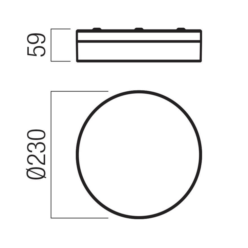 Redo 01-3731 - LED taklampa för badrum FRISBI LED/12W/230V diameter 23 cm CRI 90 3000/4000K IP44 vit