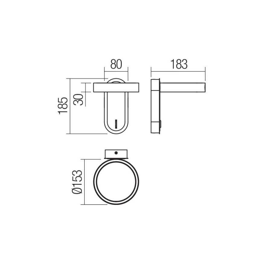 Redo 01-3763 - LED väggbelysning KEEN LED/6W/230V CRI 90 3000K vit