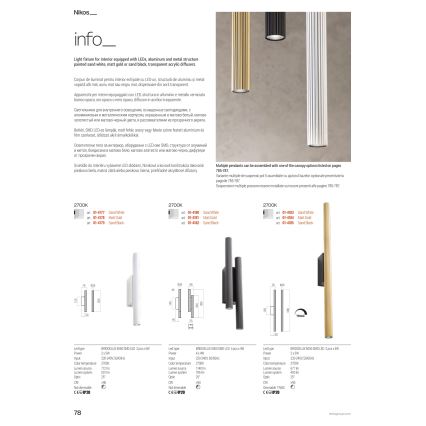 Redo 01-3852 - LED-vägglampa NIKOS 4xLED/4W/230V CRI 90 svart