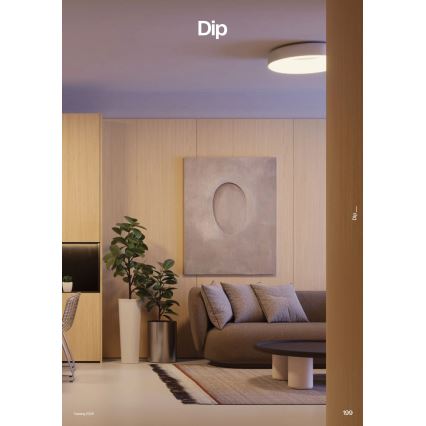 Redo 01-3940 - LED-takarmatur DIP LED/30W/230V 2700/3000/4000/5000/6500K CRI 90 Ø 48,6 cm vit