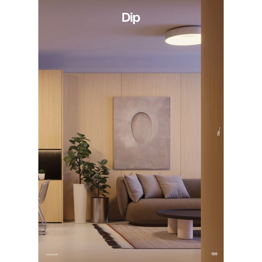 Redo 01-3940 - LED-takarmatur DIP LED/30W/230V 2700/3000/4000/5000/6500K CRI 90 Ø 48,6 cm vit