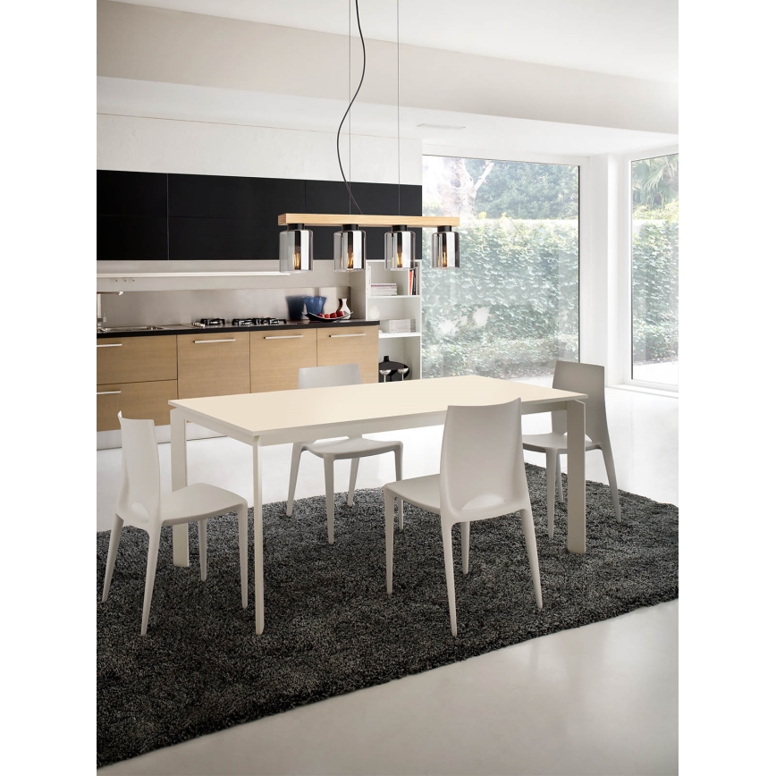 Redo 01-3986 - Ljuskrona med textilsladd ROTIS 4xE27/15W/230V