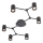 Redo 01-4048 - Spotlight WEBB 6xGU10/10W/230V svart