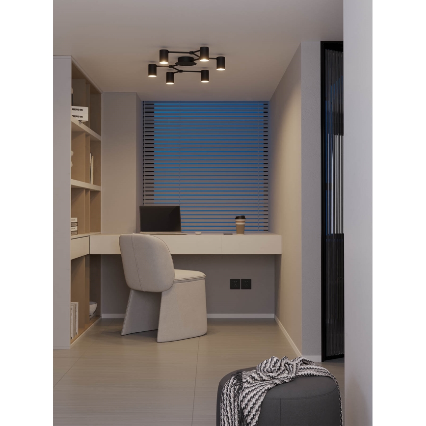 Redo 01-4048 - Spotlight WEBB 6xGU10/10W/230V svart