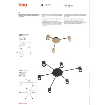 Redo 01-4050 - Spotlight NOA 3xGU10/10W/230V svart