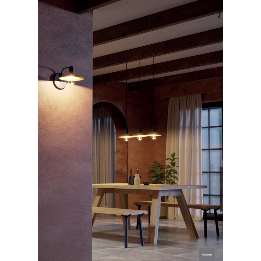 Redo 01-4055 - Ljuskrona med textilsladd FRESNO 1xE27/42W/230V diameter 40 cm
