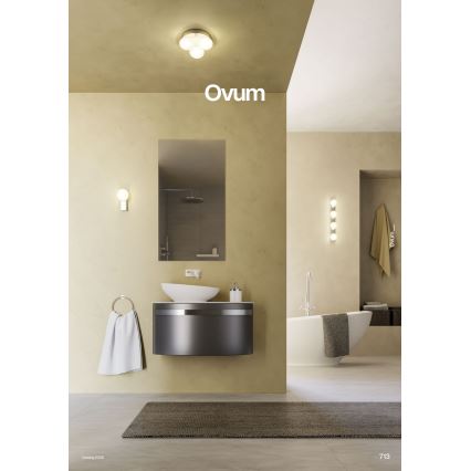 Redo 01-4306 - LED takarmatur för badrum OVUM 3xLED/5W/230V 3000/4000K CRI 90 Ø 24 cm IP44 vit/blank krom