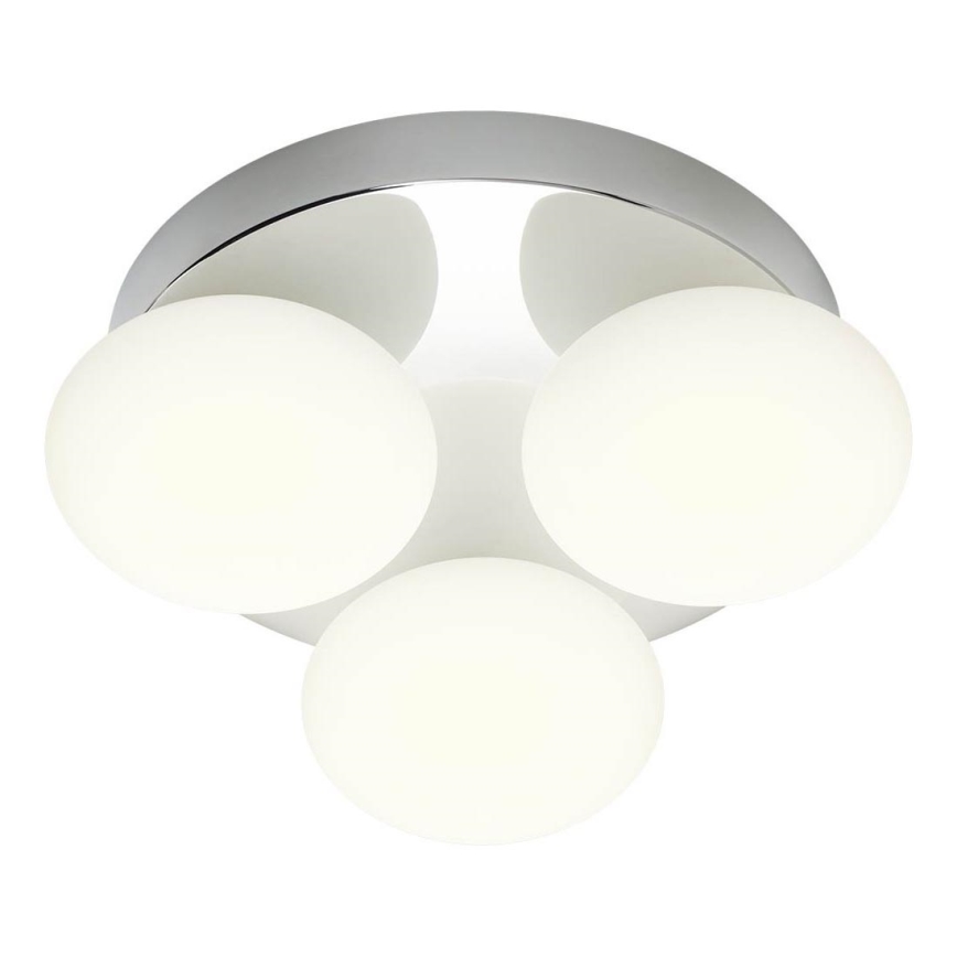 Redo 01-4306 - LED takarmatur för badrum OVUM 3xLED/5W/230V 3000/4000K CRI 90 Ø 24 cm IP44 vit/blank krom