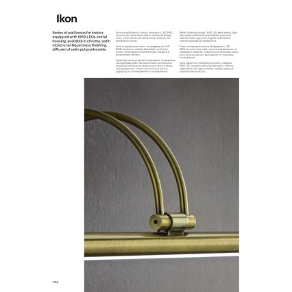 Redo 01-458 - LED tavelbelysning IKON LED/18W/230V 70 cm skinande krom