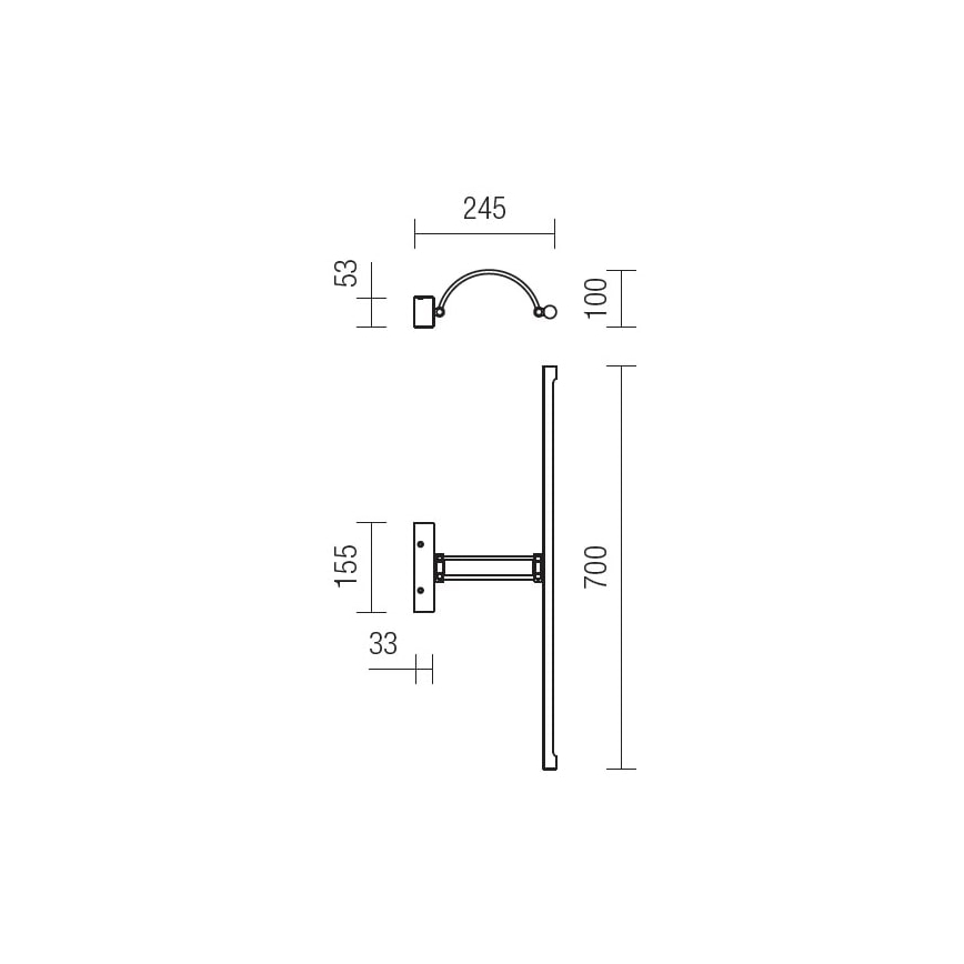 Redo 01-458 - LED tavelbelysning IKON LED/18W/230V 70 cm skinande krom