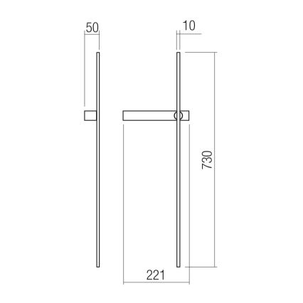Redo 01-4673 - LED-vägglampa TANGENT LED/6W/230V 2700/2850/3000K CRI 90 svart