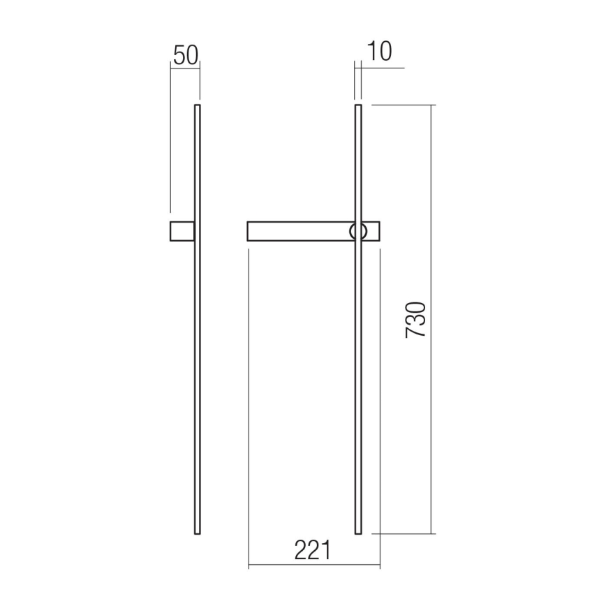 Redo 01-4673 - LED-vägglampa TANGENT LED/6W/230V 2700/2850/3000K CRI 90 svart