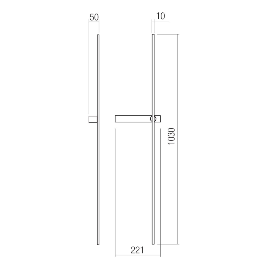 Redo 01-4674 - LED-väggarmatur TANGENT LED/9W/230V 2700/2850/3000K CRI 90 guld