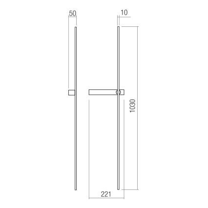 Redo 01-4675 - LED-vägglampa TANGENT LED/9W/230V 2700/2850/3000K CRI 90 svart