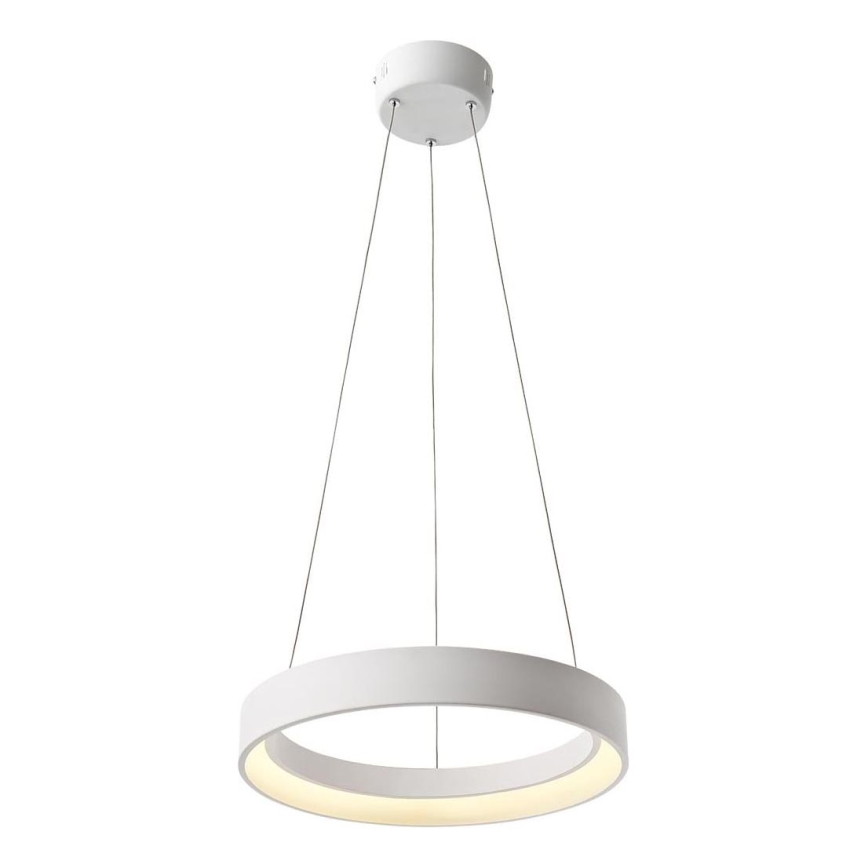Redo 01-671 - LED ljuskrona med textilsladd LOOP LED/38W/230V diameter 45 cm vit
