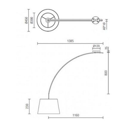 Redo 02-382 - Taklampa SWAP 1xE27/42W/230V grå