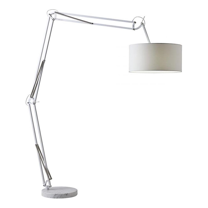 Redo 02-385 - Golvlampa AZAR 1xE27/42W/230V vit/krom