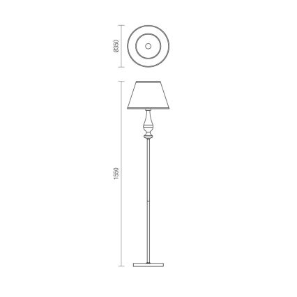 Redo 02-714 - Golv lampa FABIOLA 1xE27/42W/230V