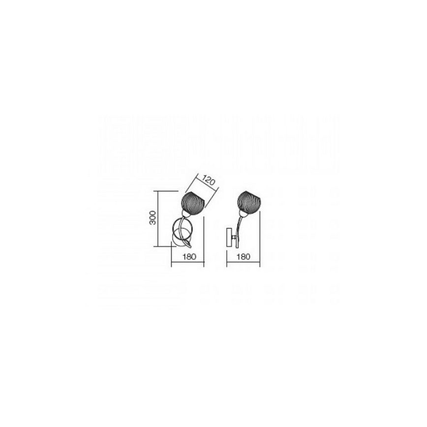 Redo 02-793 - Vägglampa ANNE 1xE14/28W/230V