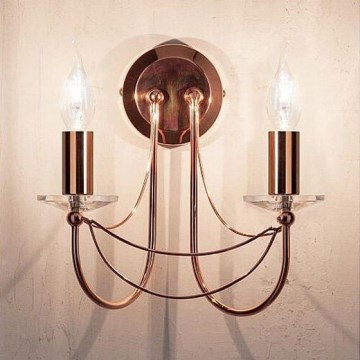 Redo 02-859 - Vägglampa ARIEL 2xE14/28W/230V koppar