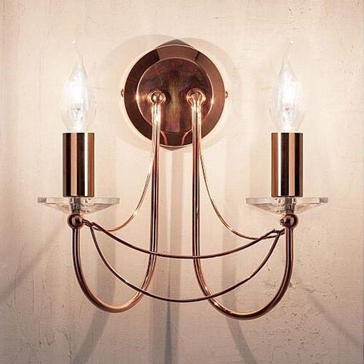 Redo 02-859 - Vägglampa ARIEL 2xE14/28W/230V koppar